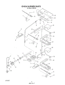 04 - Oven Burner parts for Roper Oven B4607B1 from AppliancePartsPros.com