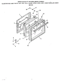 05 - Glass Upper Oven And Lower Broiler parts for Roper Oven B6757B0 from AppliancePartsPros.com