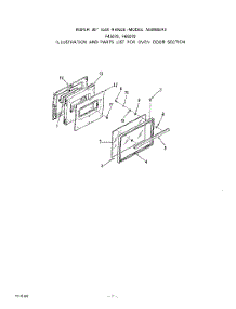 06 - Oven Door parts for Roper Range F4507W0 from AppliancePartsPros.com