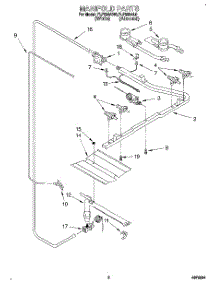 02 - Manifold parts for Roper Range FLP320AW0 from AppliancePartsPros.com