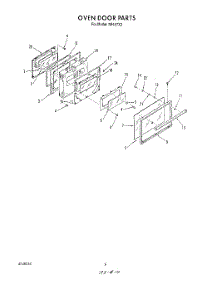 06 - Oven Door parts for Roper Range N9457X2 from AppliancePartsPros.com