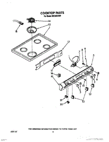 05 - Cooktop parts for Roper Range SEC350XW0 from AppliancePartsPros.com