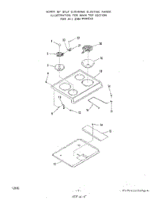 03 - Main Top parts for Roper Range 2384W2A from AppliancePartsPros.com