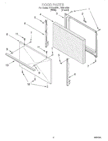 05 - Door, Lit / Optional parts for Roper Range FEP310EW1 from AppliancePartsPros.com