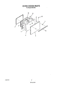 05 - Oven Door parts for Roper Range F9157W1 from AppliancePartsPros.com