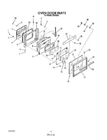 05 - Oven Door , Lit / Optional parts for Roper Oven B9908B3 from AppliancePartsPros.com