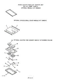 05 - Griddle , Griddle / Grill Cover parts for Roper Range 2144W0E from AppliancePartsPros.com
