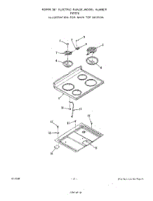 03 - Main Top parts for Roper Range F9757W0 from AppliancePartsPros.com