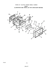 06 - Oven Door parts for Roper Range F9757W0 from AppliancePartsPros.com