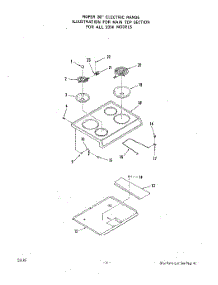 03 - Main Top parts for Roper Range 2374W2A from AppliancePartsPros.com