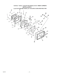 05 - Upper Oven Door parts for Roper Oven B9757X0 from AppliancePartsPros.com