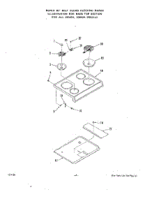 04 - Main Top parts for Roper Range 2364W3A from AppliancePartsPros.com