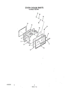 06 - Oven Door parts for Roper Range F9257W0 from AppliancePartsPros.com