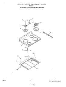 03 - Main Top parts for Roper Range F9857W0 from AppliancePartsPros.com
