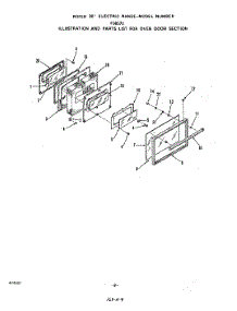 06 - Oven Door parts for Roper Range F9857W0 from AppliancePartsPros.com