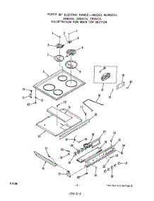 03 - Main Top parts for Roper Range 2456X2A from AppliancePartsPros.com