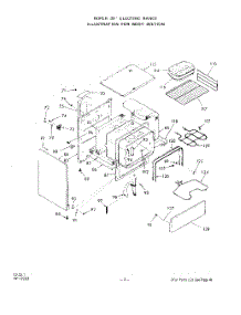 03 - Oven Door parts for Roper Range 2413W0A from AppliancePartsPros.com