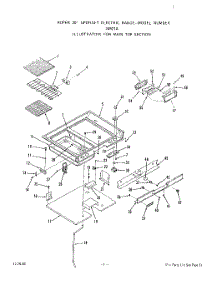 02 - Main Top parts for Roper Range 2492L1A from AppliancePartsPros.com