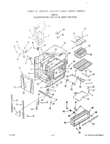 03 - Oven Body parts for Roper Range 2492L1A from AppliancePartsPros.com