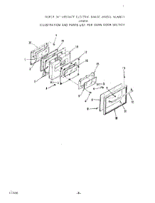 05 - Oven Door parts for Roper Range 2492L1A from AppliancePartsPros.com