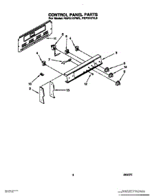 03 - Control Panel parts for Roper Range FEP310YW0 from AppliancePartsPros.com