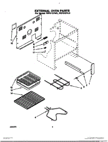 06 - External Oven parts for Roper Range FEP310YW0 from AppliancePartsPros.com