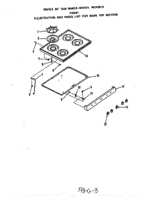 Main Top parts for Roper Range F4458W1 from AppliancePartsPros.com