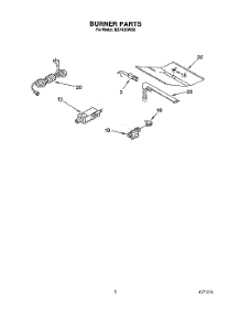 04 - Burner parts for Roper Oven BGP430WB0 from AppliancePartsPros.com