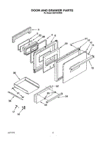 05 - Door And Drawer, Lit / Optional parts for Roper Oven BGP430WB0 from AppliancePartsPros.com