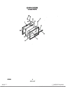 06 - Oven Door parts for Roper Range F4357W2 from AppliancePartsPros.com