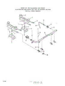06 - Top Burner parts for Roper Range 1355W3A from AppliancePartsPros.com