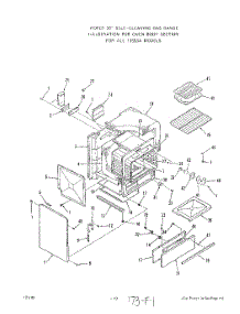 08 - Oven Body parts for Roper Range 1355W3A from AppliancePartsPros.com