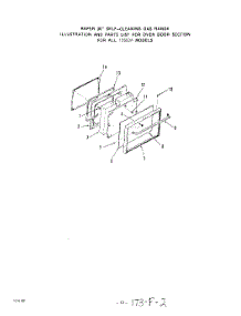 09 - Oven Door parts for Roper Range 1355W3A from AppliancePartsPros.com