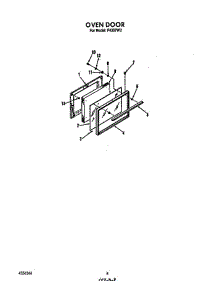 Oven Door parts for Roper Range F4357W0 from AppliancePartsPros.com