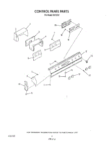 03 - Control Panel parts for Roper Range D6757X1 from AppliancePartsPros.com