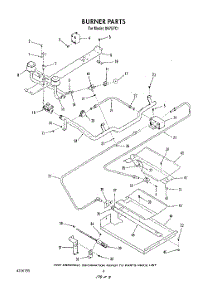 04 - Burner parts for Roper Range D6757X1 from AppliancePartsPros.com