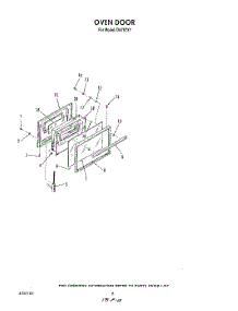 06 - Oven Door , Lit / Optional parts for Roper Range D6757X1 from AppliancePartsPros.com