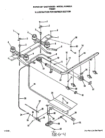 Burner parts for Roper Range F4458W1 from AppliancePartsPros.com