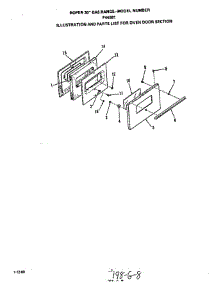 Oven Door parts for Roper Range F4458W1 from AppliancePartsPros.com