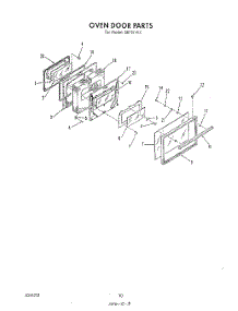 07 - Oven Door parts for Roper Range S8757W4 from AppliancePartsPros.com