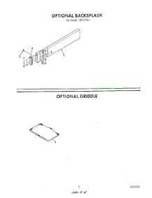 08 - Backsplash, Griddle parts for Roper Range S8757W4 from AppliancePartsPros.com
