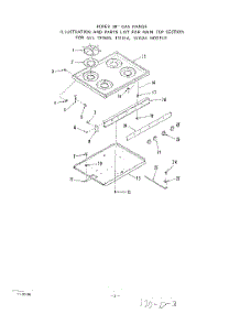 03 - Main Top parts for Roper Range 1315W2A from AppliancePartsPros.com
