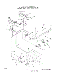 04 - Burner parts for Roper Range 1315W2A from AppliancePartsPros.com