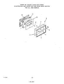 07 - Oven Door parts for Roper Range 1835W0A from AppliancePartsPros.com