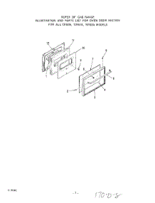 06 - Oven Door parts for Roper Range 1315W2A from AppliancePartsPros.com