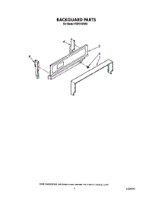 04 - Backguard parts for Roper Range FGP315VW2 from AppliancePartsPros.com