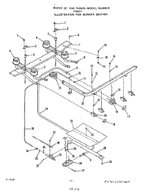 04 - Burner parts for Roper Range F4057W1 from AppliancePartsPros.com