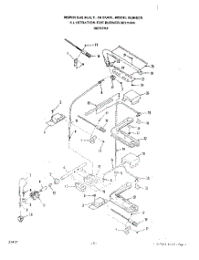 05 - Burner , Lit / Optional parts for Roper Oven B6757X0 from AppliancePartsPros.com