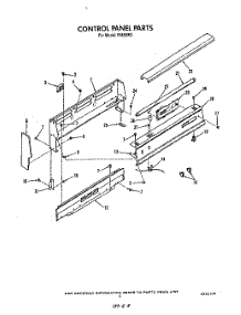 03 - Control Panel , Lit / Optional parts for Roper Range F4858W3 from AppliancePartsPros.com