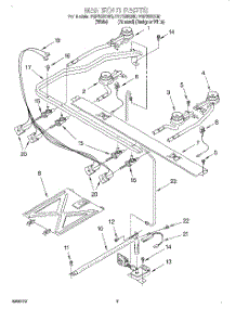 03 - Manifold parts for Roper Range FGP335GN0 from AppliancePartsPros.com